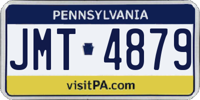 PA license plate JMT4879