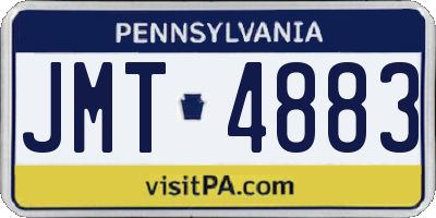 PA license plate JMT4883