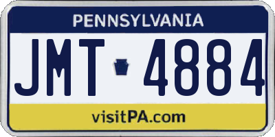PA license plate JMT4884