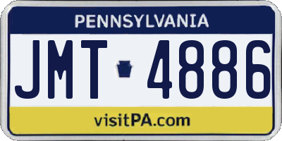 PA license plate JMT4886