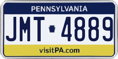PA license plate JMT4889