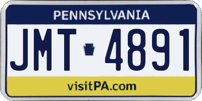 PA license plate JMT4891