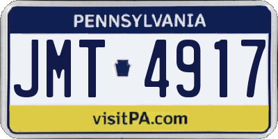 PA license plate JMT4917