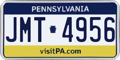 PA license plate JMT4956