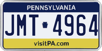 PA license plate JMT4964