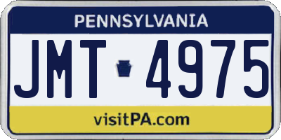 PA license plate JMT4975