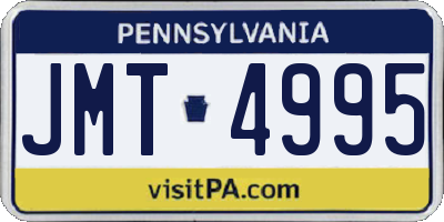 PA license plate JMT4995