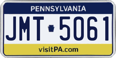 PA license plate JMT5061