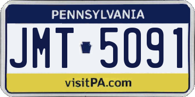 PA license plate JMT5091