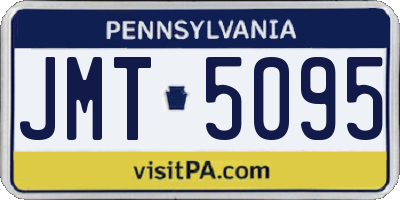 PA license plate JMT5095