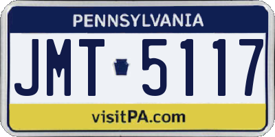 PA license plate JMT5117