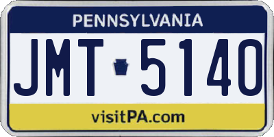 PA license plate JMT5140