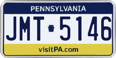 PA license plate JMT5146