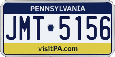 PA license plate JMT5156