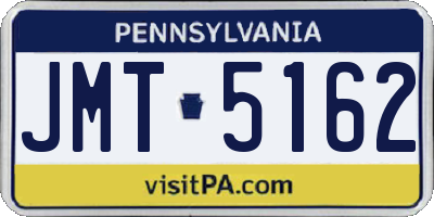PA license plate JMT5162