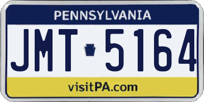 PA license plate JMT5164