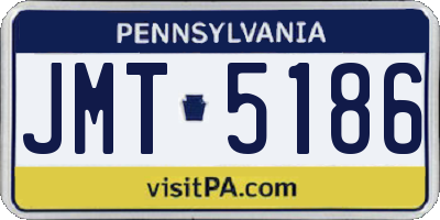 PA license plate JMT5186