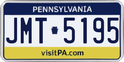 PA license plate JMT5195