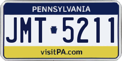 PA license plate JMT5211