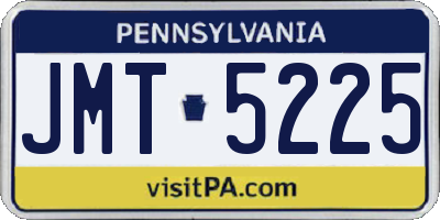 PA license plate JMT5225