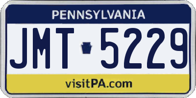PA license plate JMT5229