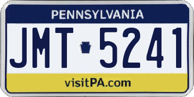 PA license plate JMT5241