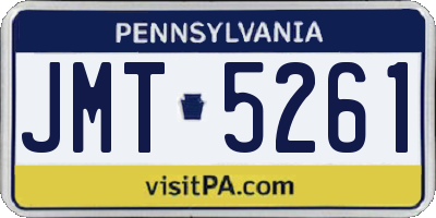 PA license plate JMT5261