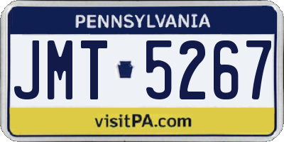 PA license plate JMT5267