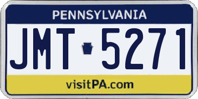 PA license plate JMT5271