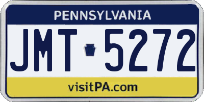 PA license plate JMT5272