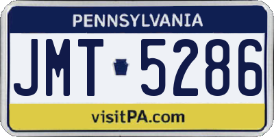 PA license plate JMT5286