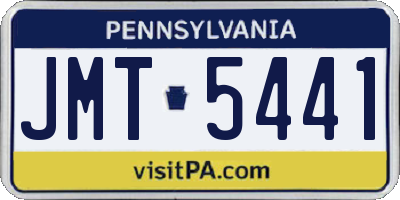 PA license plate JMT5441