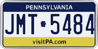 PA license plate JMT5484