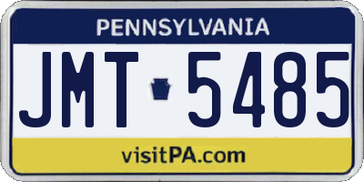 PA license plate JMT5485