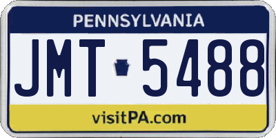 PA license plate JMT5488