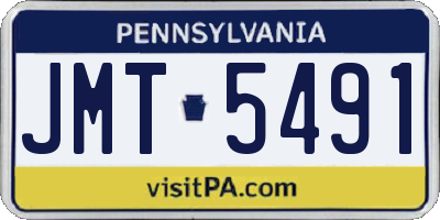 PA license plate JMT5491