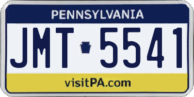 PA license plate JMT5541