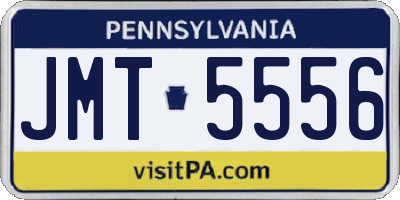 PA license plate JMT5556