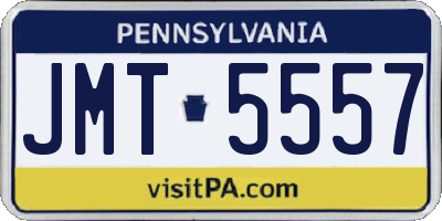 PA license plate JMT5557