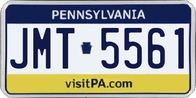 PA license plate JMT5561