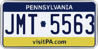 PA license plate JMT5563