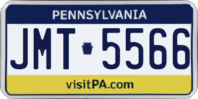 PA license plate JMT5566