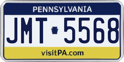 PA license plate JMT5568