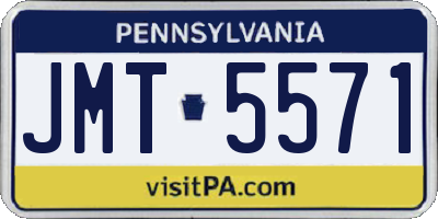 PA license plate JMT5571