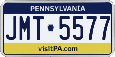 PA license plate JMT5577
