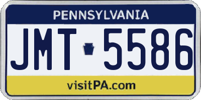 PA license plate JMT5586