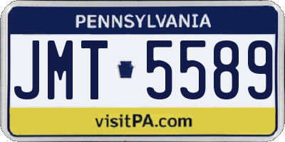 PA license plate JMT5589
