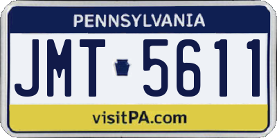 PA license plate JMT5611