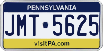 PA license plate JMT5625