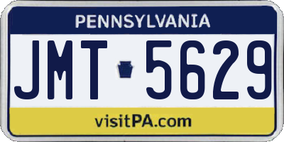 PA license plate JMT5629